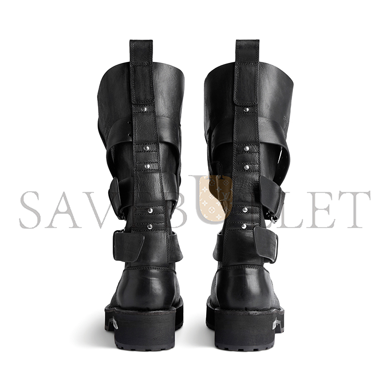 BALENCIAGA WOMEN'S VENOM HIGH BOOT IN BLACK 833594WBEQ11000